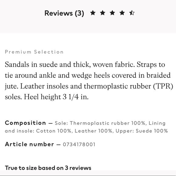 H&M suede woven wedge summer heels - Picture 8 of 10